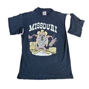 Furst Of‎ A Kind Missouri Tasmanian Devil Taz Thrashed Destroyed Black T Shirt